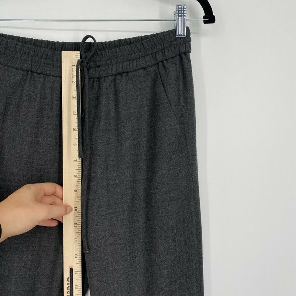 J. Crew Drapey Wool Blend Jogger Pants Women Size 2 Drawstring Stretch Crop Gray - Picture 9 of 10